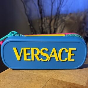 Versace Genuine Eyeglass Frames-Brand New-includes Blue and Yellow Zippered Case